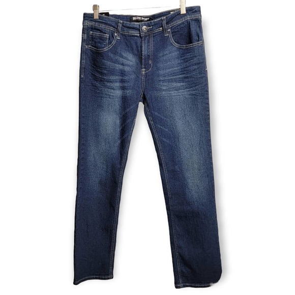 New BLUE POST Slim Stretch Jeans Blue NWT 32 x 30 - Picture 5 of 16